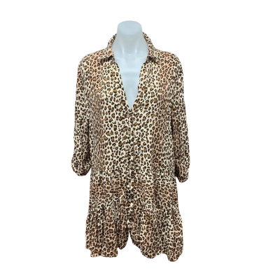 Iris Maxi Womens Size 14 Babydoll Dress Animal print 