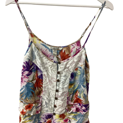 Billabong Womens Size 10 Shoestring Strap Top Multicoloured 