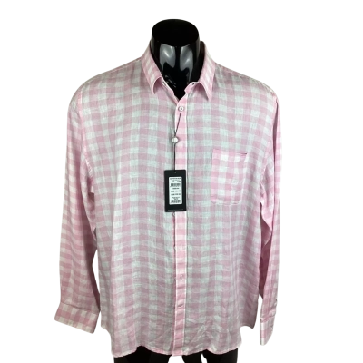Profile Menswear- Dillon Linen Shirt Rose XXL 