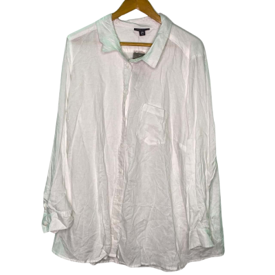 Autograph Womens  Size 24 Long Sleeve Shirt White 