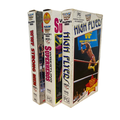 Mixed Collection WWF Wrestling VHS Tapes 