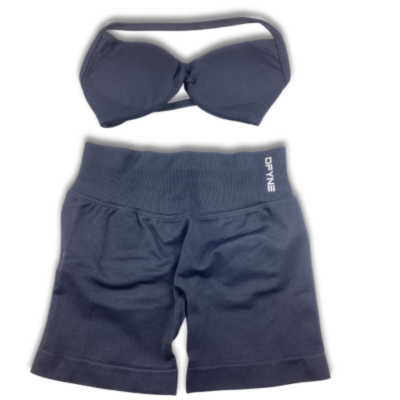 DFYNE Bra & Bike Shorts - Black Size XS