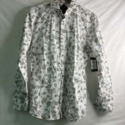 Tarocash Mens  Size S Long Sleeve Shirt Floral 