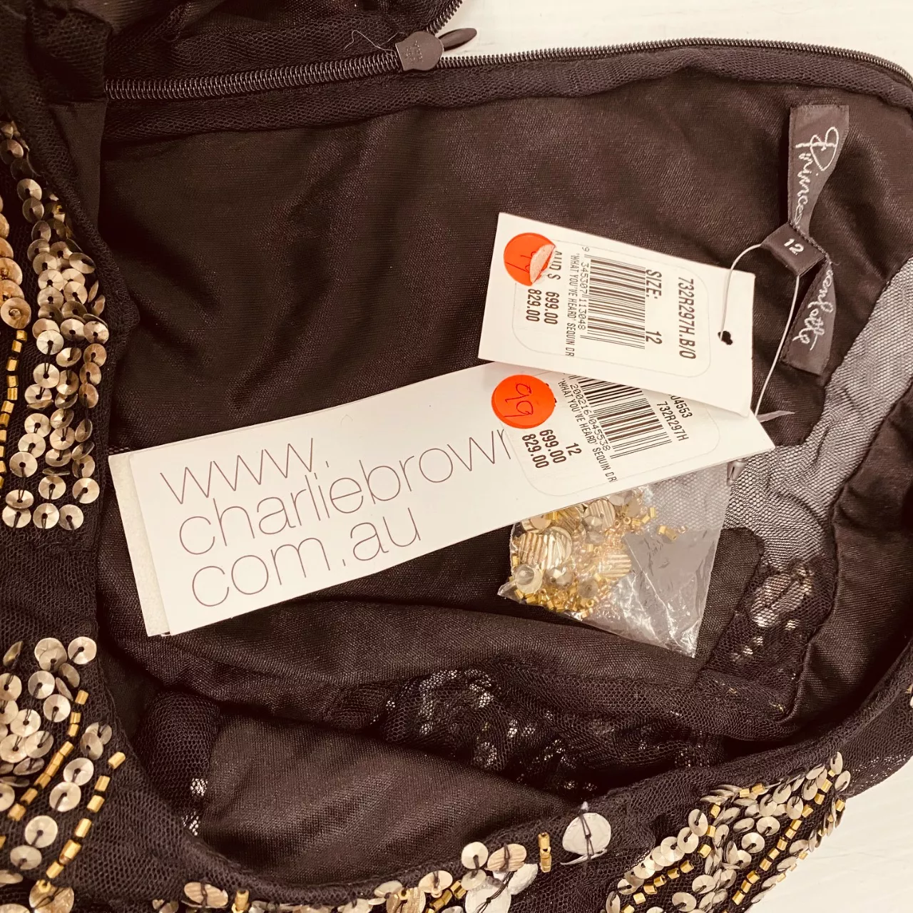 Womens Size 12 Strapless Princess Charlotte by Charlie Brown Sequin Dress(s)  - New With Tags | Salvos Stores