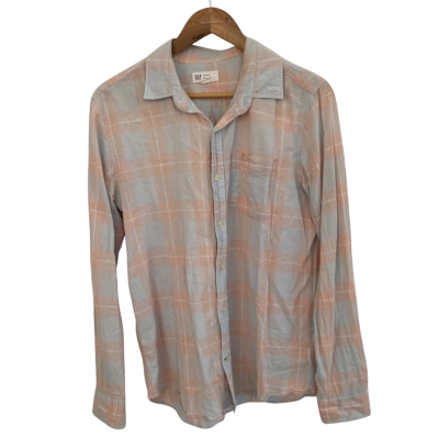 Gap Mens  Size M Checked Shirt / Long Sleeve Shirt Blue / Pink  