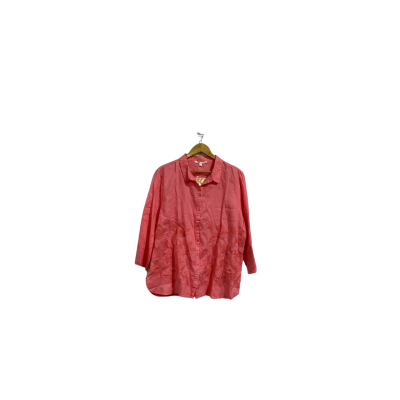 Noni B Womens  Size 18 3/4 Sleeve Shirt Pink  