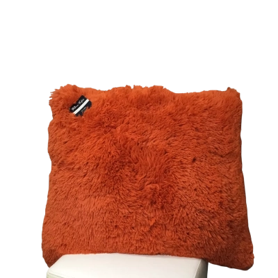 Renee Taylor Faux Fur Cushion. Orange. 1Mx1M