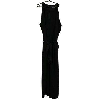 Jacqui-E Womens  Size 12 Jumpsuit Black  