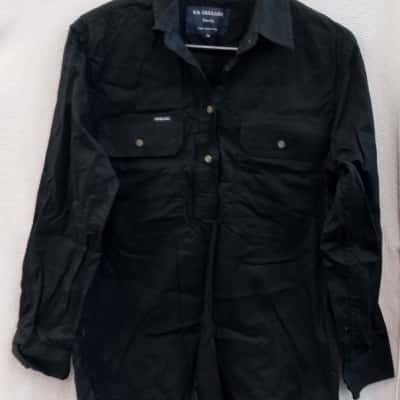 RB Sellars Womens  Size 10 Long Sleeve Shirt Black  