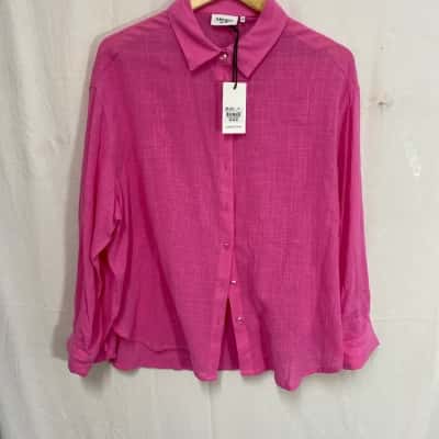 Jeanswest Cara Cheesecloth Shirt Pink  sz 10