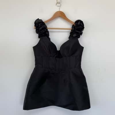 Eliya The Label Black Sleeveless Mini Dress  Size 16 