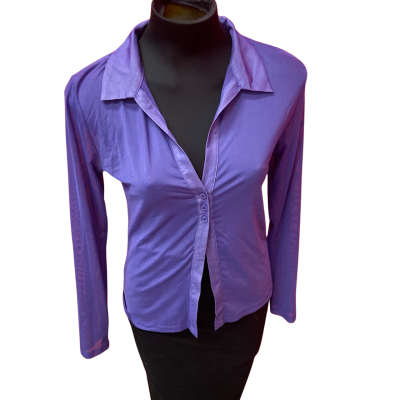  ***Womens "SHE"  Size 12 Purple Sheer Top 