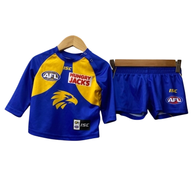 AFL Kids  Size 1 Blue / Yellow Shirt & Shorts Set