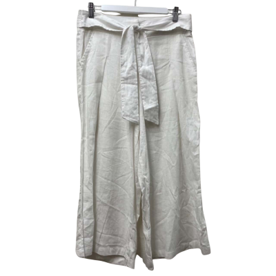 Glassons Womens  Size 10 Culottes pants White 55% Linen, 