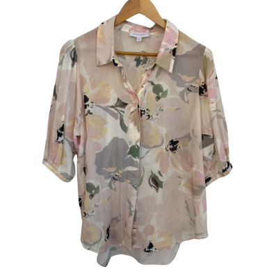 Witchery Womens  Size 16 Button Up Top Floral / Multicoloured 