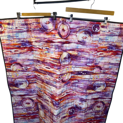 Patchwork Quilt Hand-made Square shaped pink/purple/pattern 