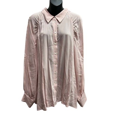 New With Tags COUNTRY ROAD Size 16 Gathered Sleeve Blouse In Smokey Pink