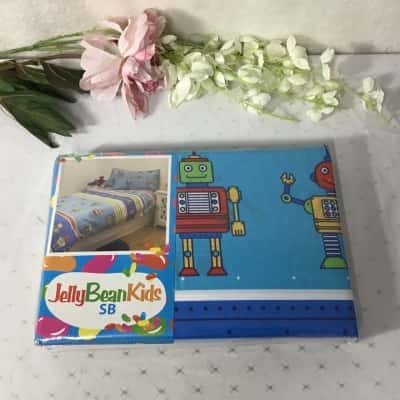 Jelly Beans Kids "Robots" Single Bed Microfibre Quilt Cover Set (new)