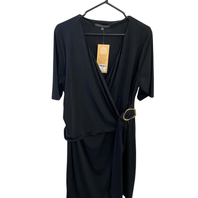 Liz Jordan Womens black wrap dress Size 14 