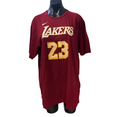 Lakers Nike Mens  Size XXXXL Short Sleeve T-shirt Maroon 