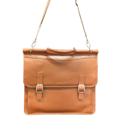 Samsonite Brown Leather Flapover Briefcase 