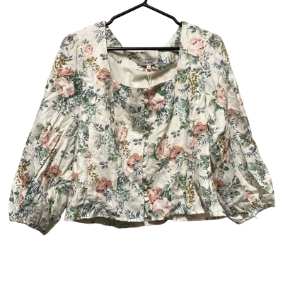 Review Womens  Size 12 Floral / Off White Shirt