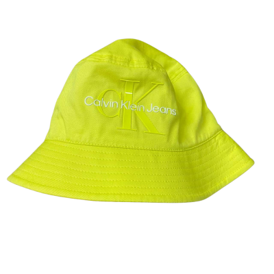 Calvin Klein Jeans Womens One Size Yellow Bucket Hat 