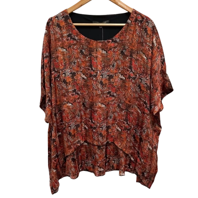 Liz Jordan Autumnal After Dark Layer Print Top Size 10 