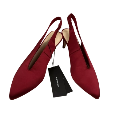 Vero Moda red polyester heels size 8 