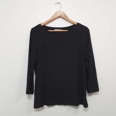 Feathers Women's Size M French Boatneck Top Black - New With Tags