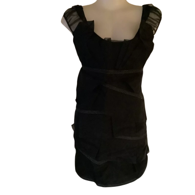 Calvin Klein.  Black Silk Cocktail Dress.   Size M 