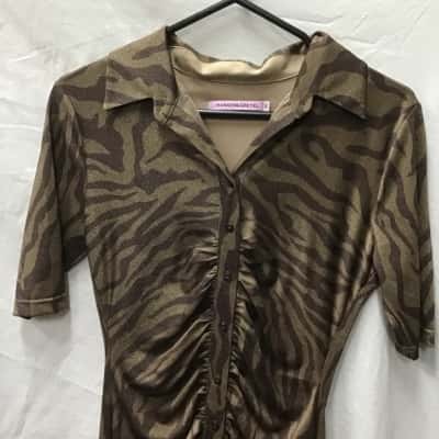 Hansen & Gretel Womens  Size S Bodycon Dress Brown 