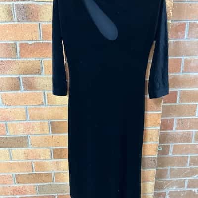 Carla Zampatti Womens  Size S Black Velvet Dress 