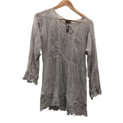 Johnny Was Womens  Size S Long Sleeve Top Blue AS IS 