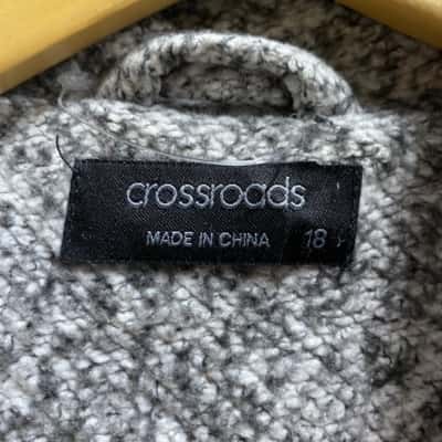 Crossroads Womens Size 18 Black and Grey Bomber Jacket
