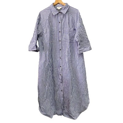 Ceres Life Womens  Size L Shirt Dress Blue / Striped / White RRP $159.99
