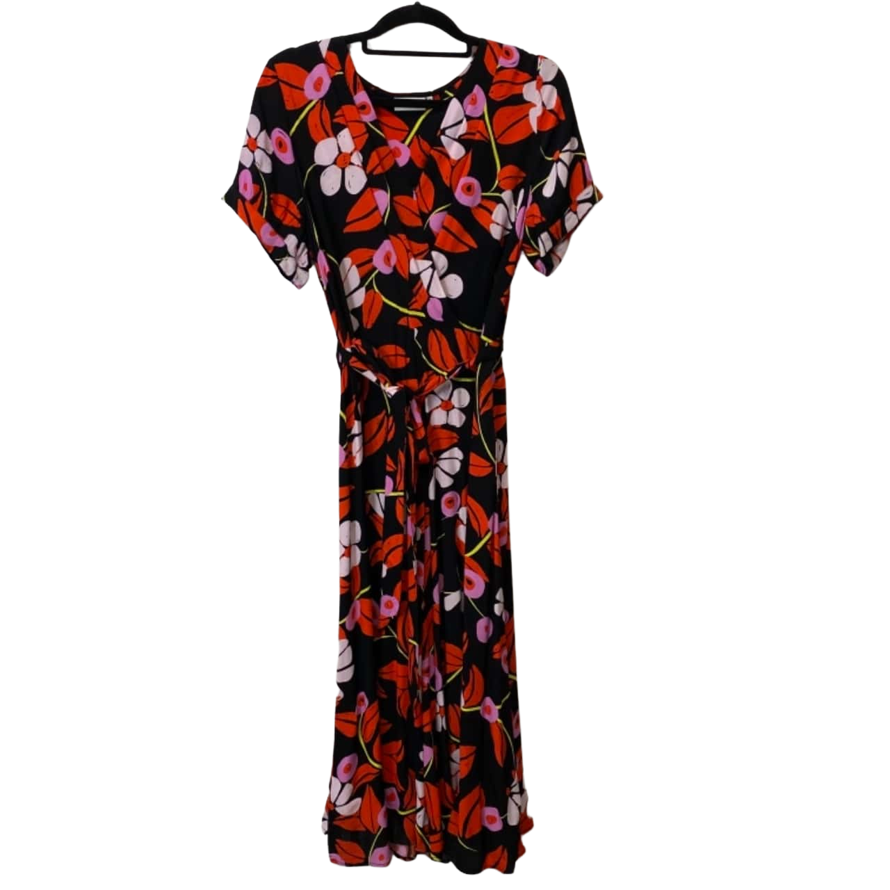Jeanswest Womens Size 14 Floral Dress Black / Floral (s)
