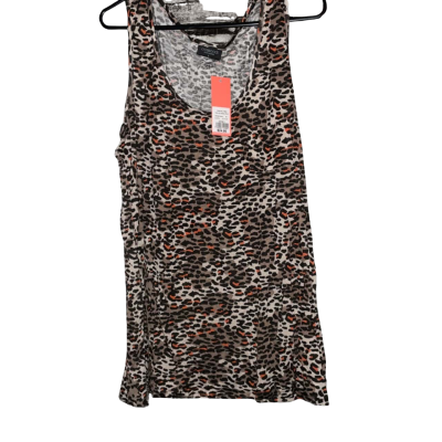 Crossroads Women's Size L Singlet Top Animal print / Orange 