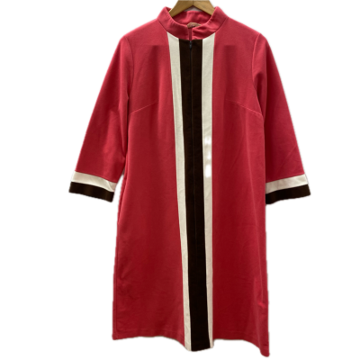  Vanity Fair  Women's Dress Size 14 Brown / Pink  / White 