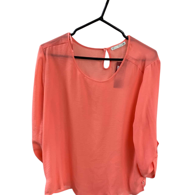 Target Womens peach long sleeve top Size 16 