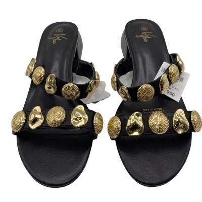 Vybe Womens  Size 40 / 9 Sandals Black  / Gold   RRP $50 