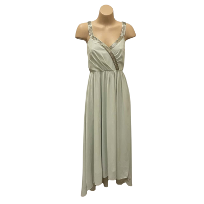 Wayne Cooper Events Mint Green Formal Dress w/ Silver Bead Detailing