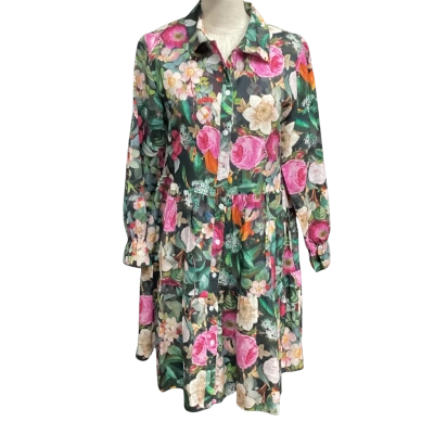  Liberty Rose Flower Garden  Size S Long Sleeve Dress Multicoloured 