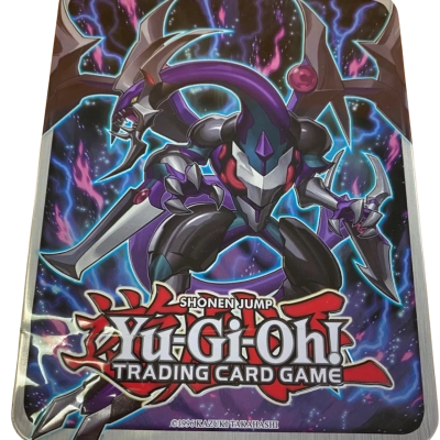Tin  of Yu-Gi-Oh trading cards 