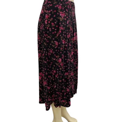 Jacqui-E Womens  Size 14 Midi Skirt Floral 