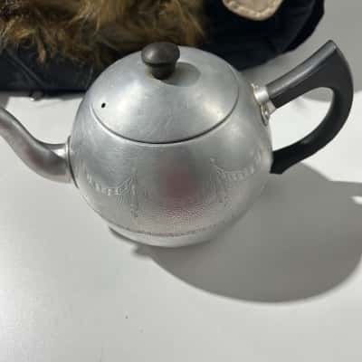 Vintage Swan Brand Aluminium teapots 
