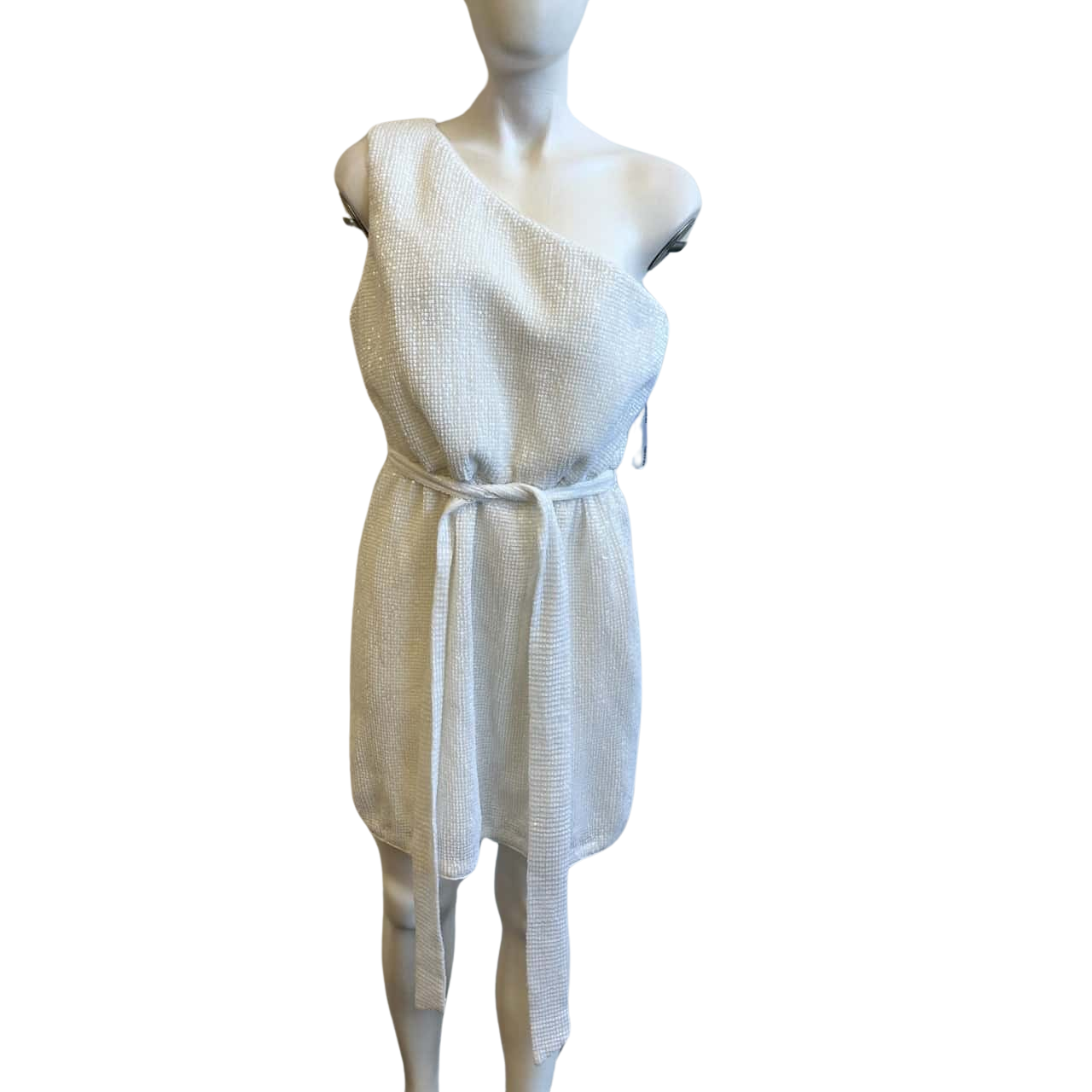 BNWT Forever New Women's Size 14 Jenna One Shoulder Sequin Mini Dress  Porcelain (s)