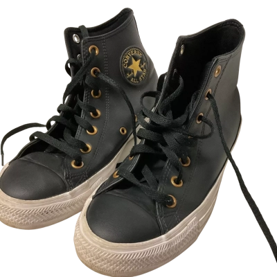 Converse all stars Women's  Size 8 Sneakers Black  / Gold hitops