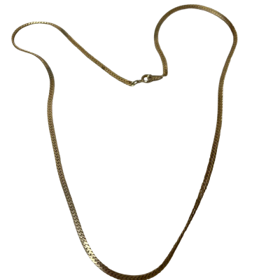 Vintage Gold Look Flat Snake Chain