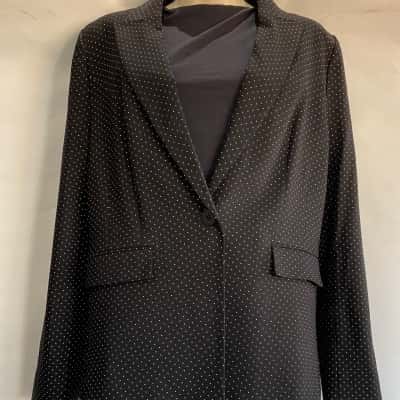 Women's PORTMANS Blazer Size 14  Black with White spots 